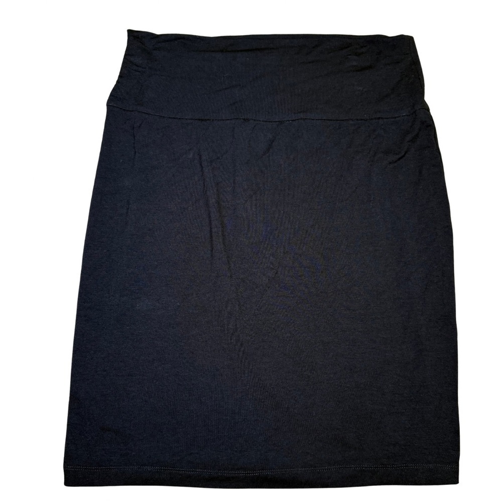 Eileen Fisher Womens Washable Crepe Pencil Skirt Black Pull On Sz Small
